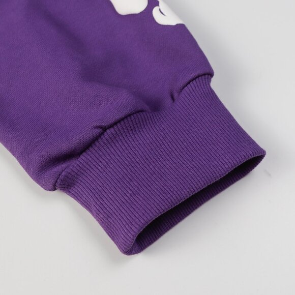 Denim Tears Kapok Purple Embossed Print Hooded Cotton Sweatshirt - Picture 8 of 8